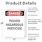Signmission Poison Hazardous Pesticide Danger Sign, Aluminum, 12in W x 18in L, 2PK OS-2PACK-DS-A-1218-V-1979 - alternate 2